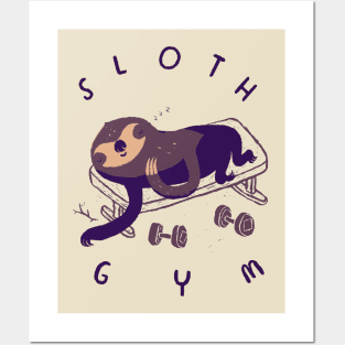 sloth gym Posters and Art